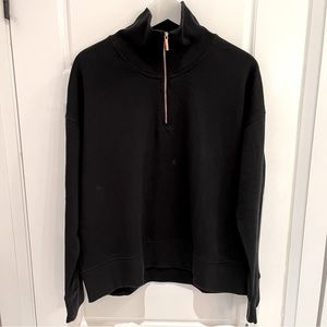 Woman’s XL - GAIAM Aura Mock Neck Quarter Zip Pullover | Sweatshirt | Black